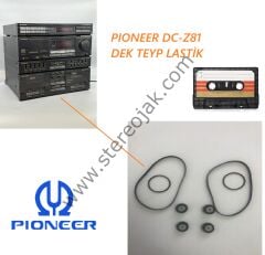 PIONEER DC-Z81   (  VINTAGE  1989  )     ÇİFT KASET   ÇALAR   MOTOR  LASTİK  VE   BASKI LASTİK SETİ