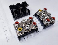 6'lI RCA Yuva , 3 Kırmızı 2 Beyaz 1 Sarı , 9 Bacaklı