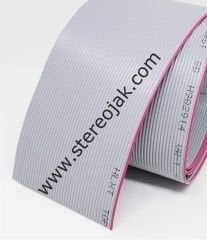 14 Pin Flat Kablo - 1 Metre - Pitch : 1.27MM - 30 AWG , Gri