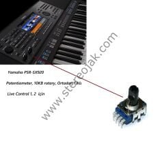 PSR-SX920      Potentiometer, 10KB  rotary,  ortadan  tıklı   Live Control 1, 2 için uyumlu Çevirmeli  Potans