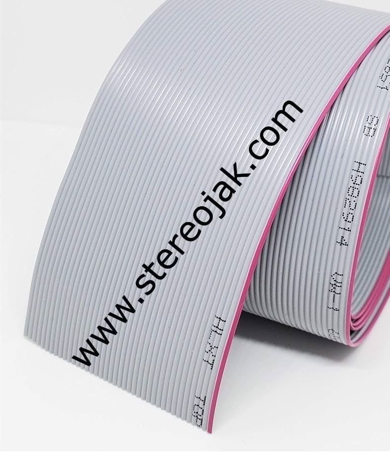 30 Pin Flat Kablo - 1 Metre - Pitch : 1.27MM - 30 AWG , Gri