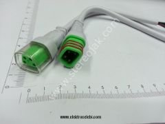 4 LÜ SU GEÇİRMEZ KABLOLU KONNEKTÖR 5 ADET