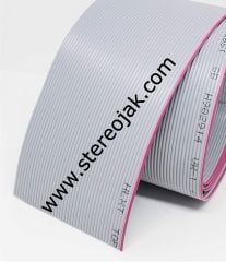 60 Pin Flat Kablo - 1 Metre - Pitch : 1.27MM - 30 AWG , Gri