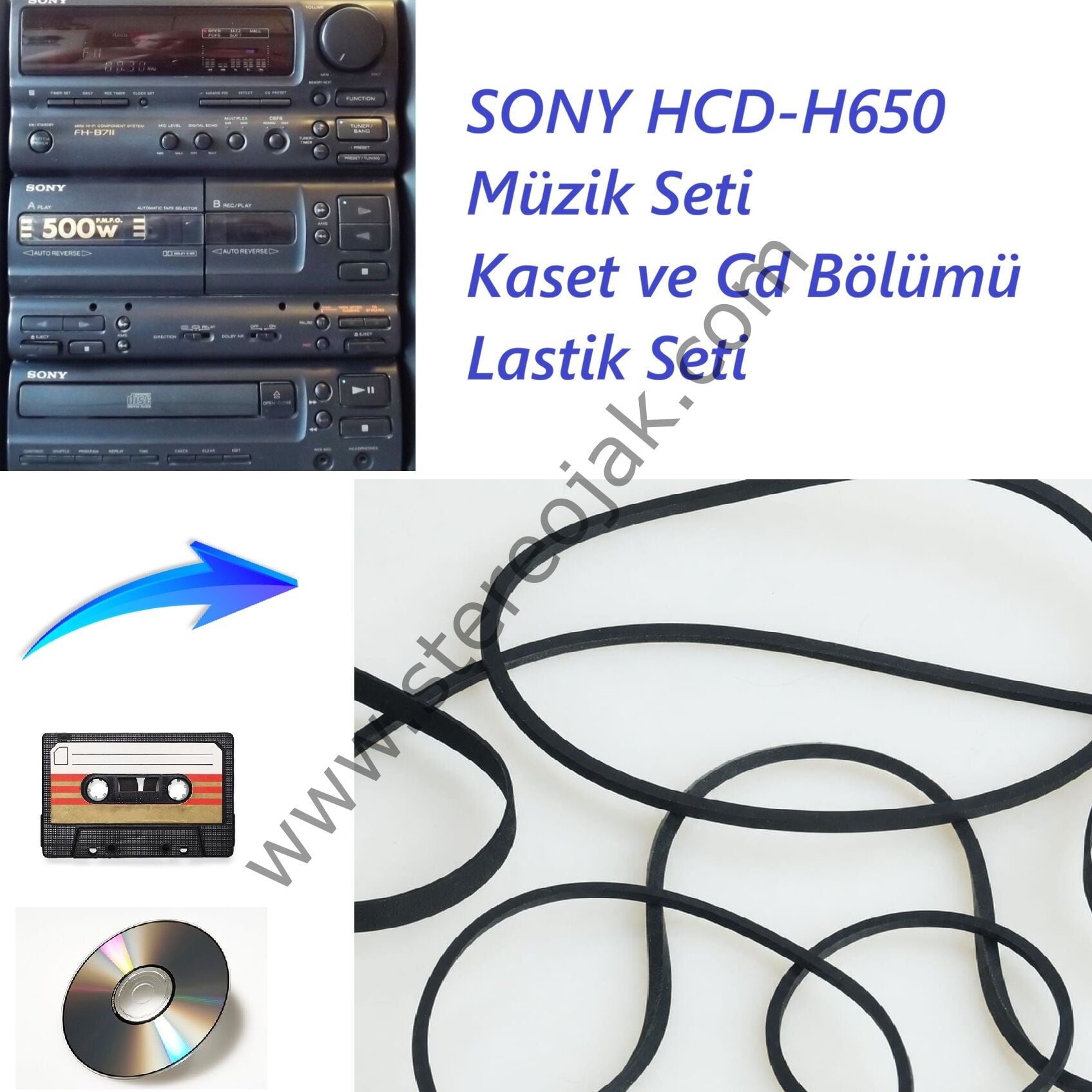 Hcd-h650 ( Hcd-650m )  CD ve Kaset Bölümü Lastik seti
