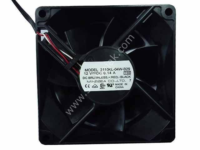 NMB-MAT 3110KL-04W-B29 8X8X2.5 DC 12V 0.14 AMPER 3 KABLO FAN
