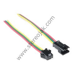 3 Pin , 30cm , Montaj Kablosu , Mandallı Kilit