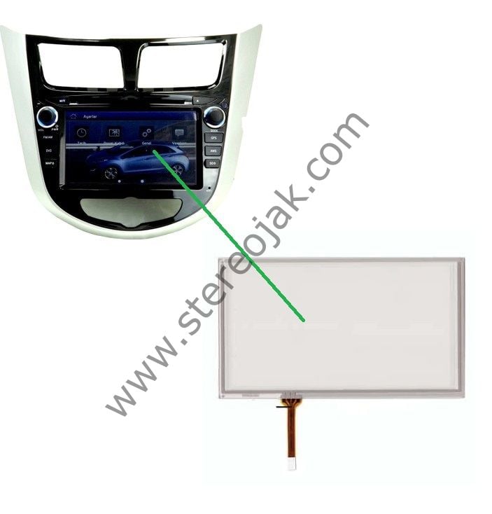 HYUNDAI  ACCENT BLUE (  Daiichi Rb3000 Multimedya )  Uyumlu   ÖN CAM DOKUNMATİĞİ          QUNCHUANG-70S-(100*164.9) -ZB-139