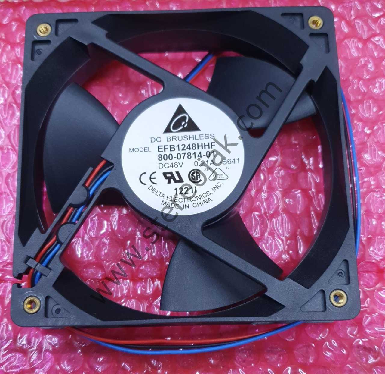 DELTA  DC BRUSHLESS   EFB1248HHF(CNDC48Z7 48V 0.21A 10W)   DC48V  0.21A   12X12X3.2 CM FAN