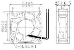 Muadil ürün   ebmpapst TYP 614 NGHH 6 CM 6025 24 V 3.6 W/3.0 W 60*60*25mm Soğutma fanı    Bilyalı/rulmanlı
