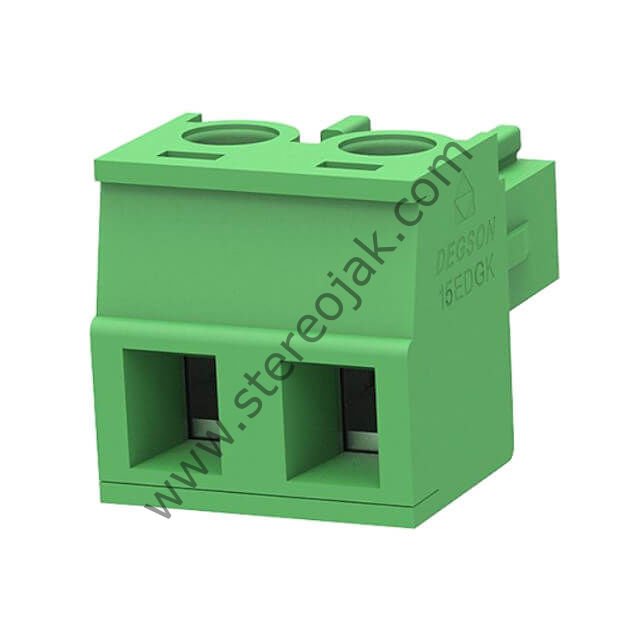 2 Pin , 5.08mm , Geçmeli Klemens , Vidalı , No:1 , 180°