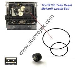 TC-FX100    Tekli Kaset Mekanik  Lastik Seti  2 li