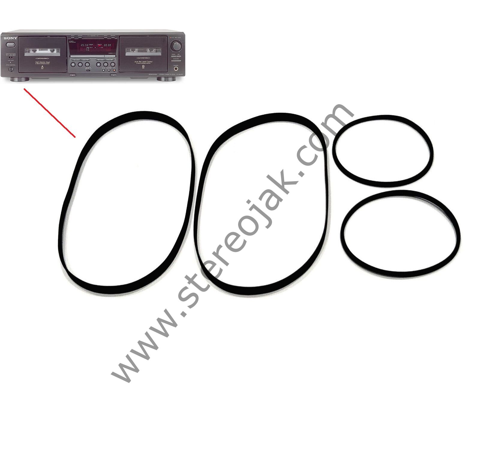 SONY TC-WE475 KASETÇALAR DECK    UYUMLU LASTİK SETİ