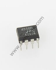 JRC 4558D Dual High Gain Op Amp Dip-8pin IC  ( AMFİ  UYUMLU  MADE IN JAPAN )