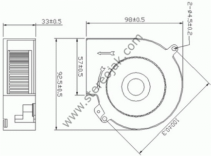 DT9733   DC24V 055AMPER   2 KABLO  BLOWER  SALYANGOZ FAN