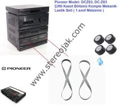 Pioneer  Model: DCZ83, DC-Z83    Çiftli Kaset Bölümü  Komple  Mekanik  Lastik Seti (  1.sınıf Malzeme )