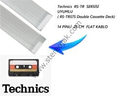 Technics  RS-TR  SERSİSİ  UYUMLU  ( RS-TR575 Double Cassette Deck)   14 PİNLİ  25 CM  FLAT KABLO