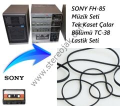 SONY FH-85    Müzik Seti   Tek Kaset Çalar  Bölümü TC-38  uyumlu   Lastik Seti