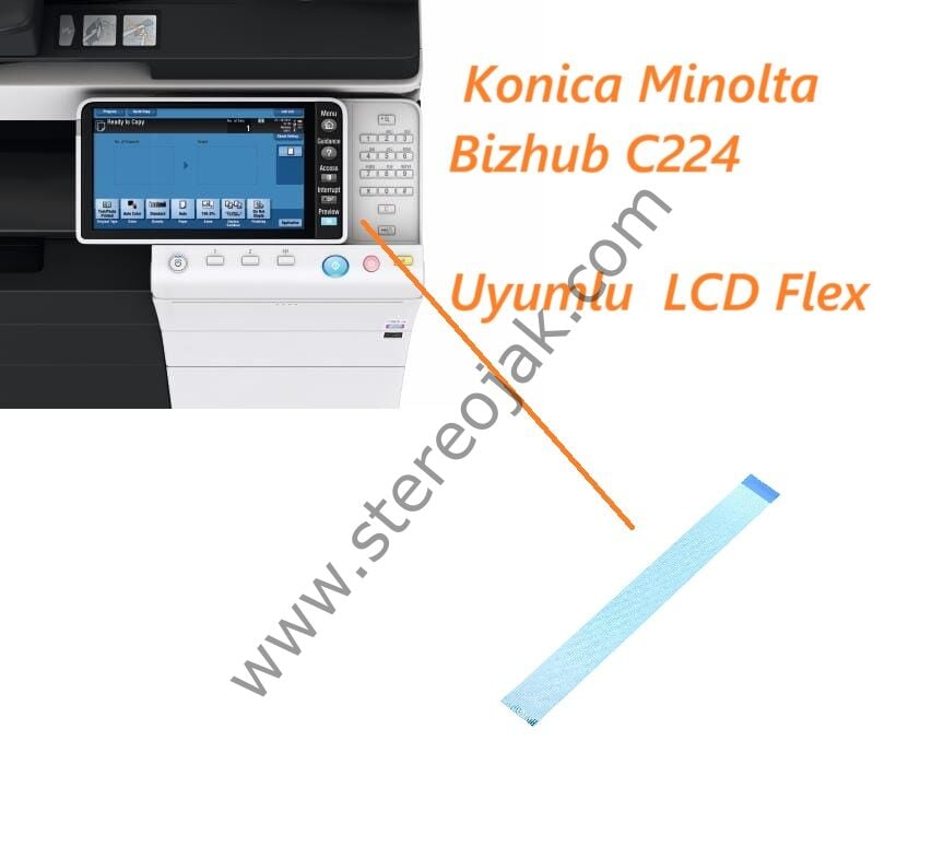 Konica Minolta Bizhub C224    Hareketli  Lcd Ekran  Filmi    33 PIN    ( AWM 20706  105C 60V  VW-1  BANDO SH-F-  )