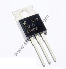 65N06    /   FQP65N06        65NF06     ( 1.SINIF  OTO AMFİLER TAM PERFORMANS)  Power MOSFET, N-Channel, QFET®, 60 V, 65 A, 16 mΩ, TO-220