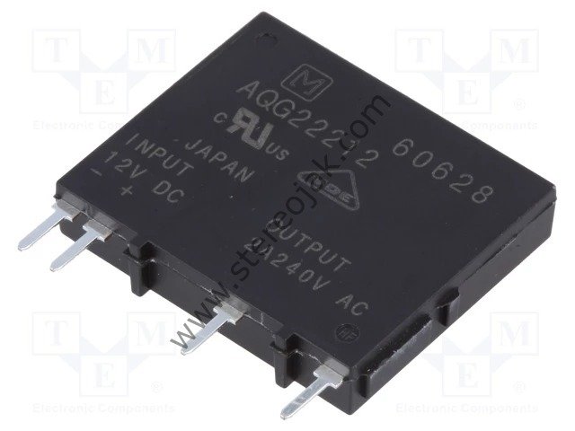 AQG22212     (12 V )     70531E   RÖLE      Solid State Relays - PCB Mount 2A 12V RANDOM Non-Zero Cross