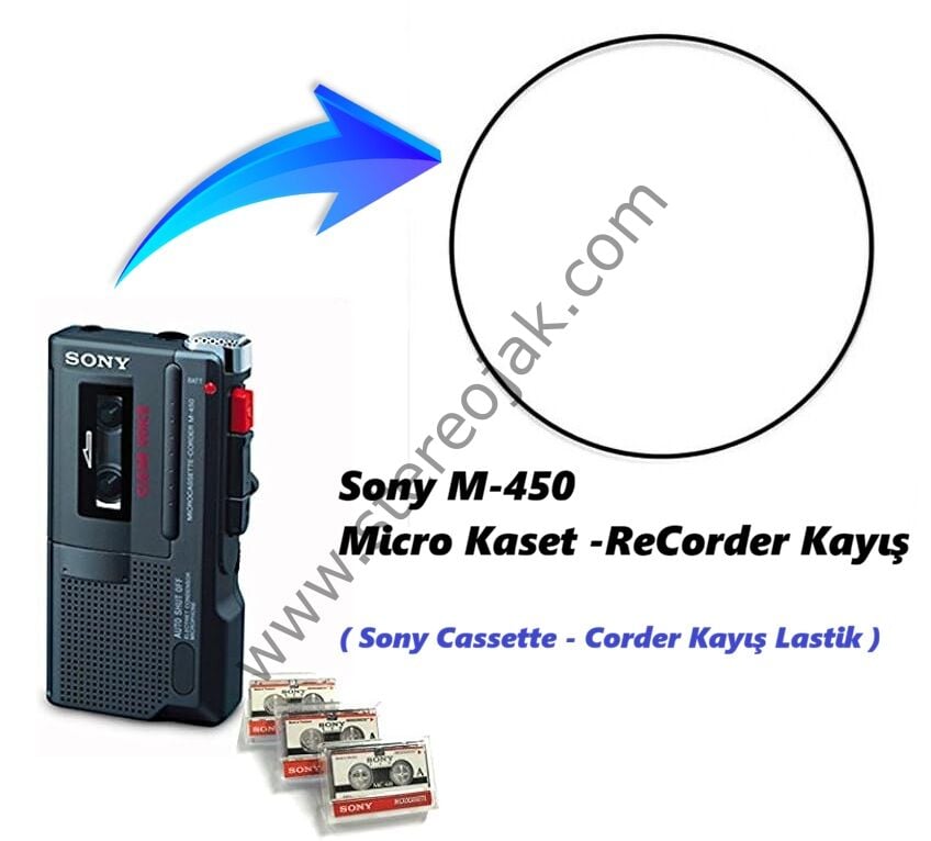 Sony M-450  Micro Kaset -ReCorder Kayış   ( Sony Cassette - Corder Kayış Lastik )