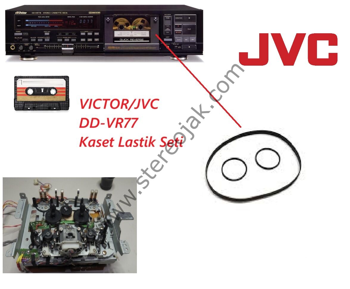 VICTOR/JVC DD-VR77   Dek Teyp Lastik Seti