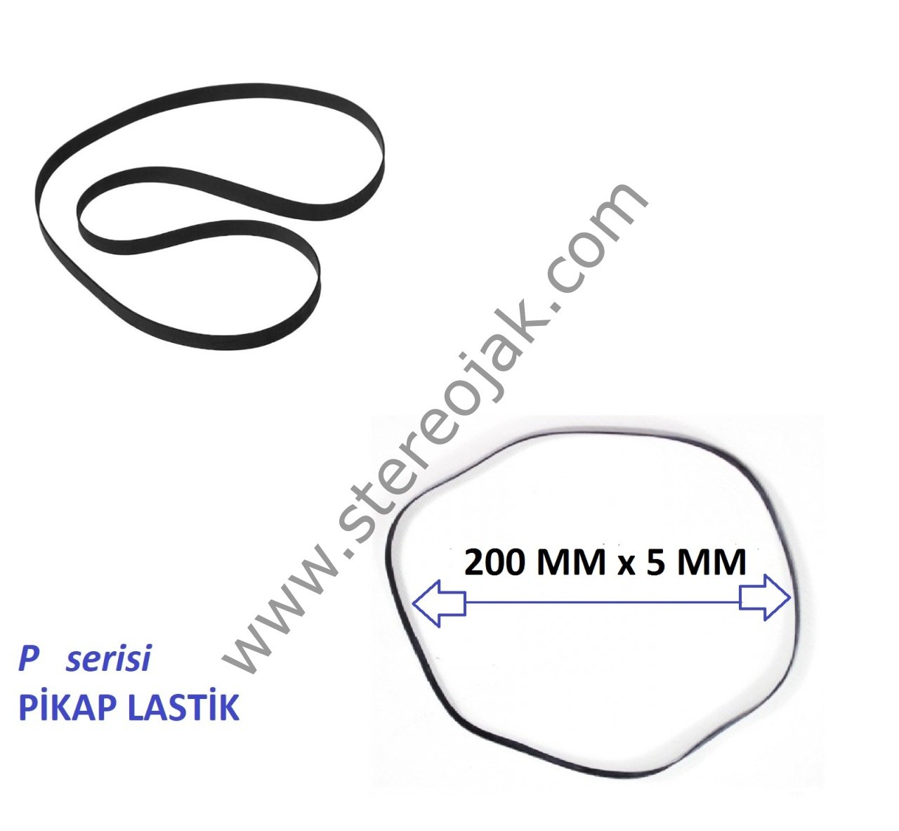 200 mm çap pikap lastiği. En:5mm (1.SINIF PİKAP LASTİĞİ)                            SANSUI 701 SERİSİ