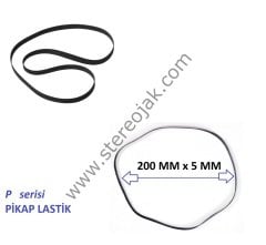 200 mm çap pikap lastiği. En:5mm (1.SINIF PİKAP LASTİĞİ)                            SANSUI 701 SERİSİ