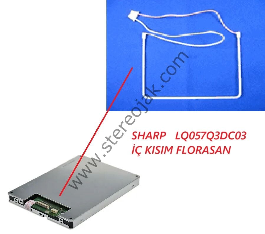 Sharp    LQ057Q3DC03 Lcd Ekran  Uyumlu  İç Kısım Florasan  ( LCD Screen CCFL Backlight )