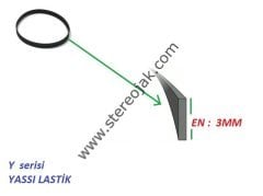 Y-68      SERİSİ 68 x 3MM ( 68MM ENLİ LASTİK )     MOTOR KASNAK LASTİĞİ ( İKİYE KATLI 107MM )