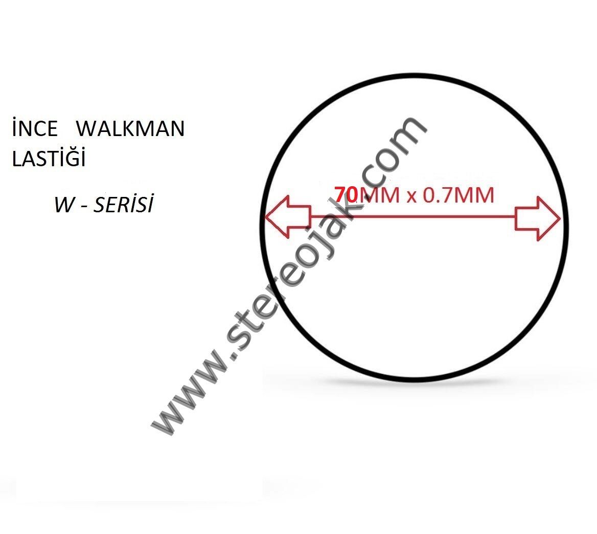Walkman lastiği  70mm x 0.7 mm
