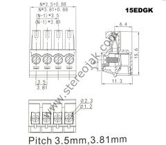 4 Lİ DİŞİ   TERMİNAL KLEMENS   1.6CMX 1.4CM