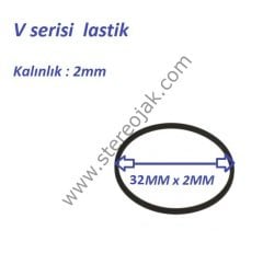 VİDEO LASTİK 32 MM X 2MM X 2MM