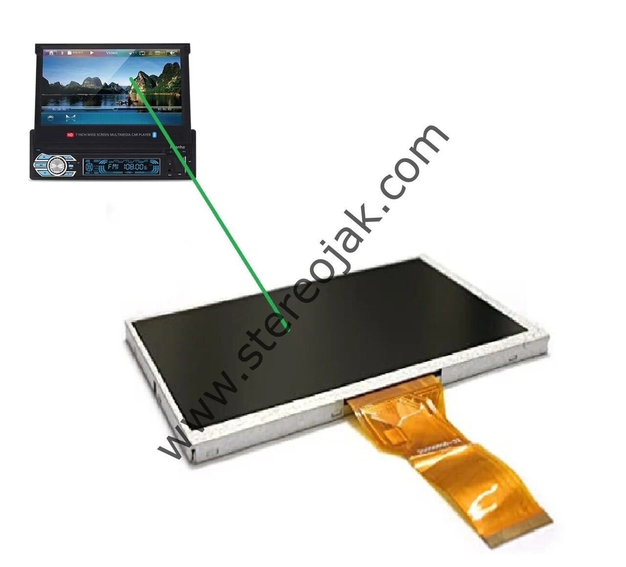 Piranha Titan G Type    İç Arka Kısım  Lcd Ekran   ( Piranha indash teyp lcd ekran )