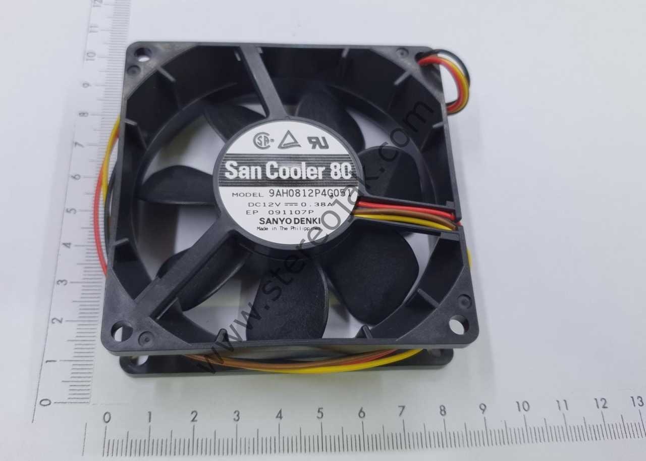 San Cooler 80  9AH0812P4G051  DC12V 0.38A  8X8X2.5  4 KABLO FAN