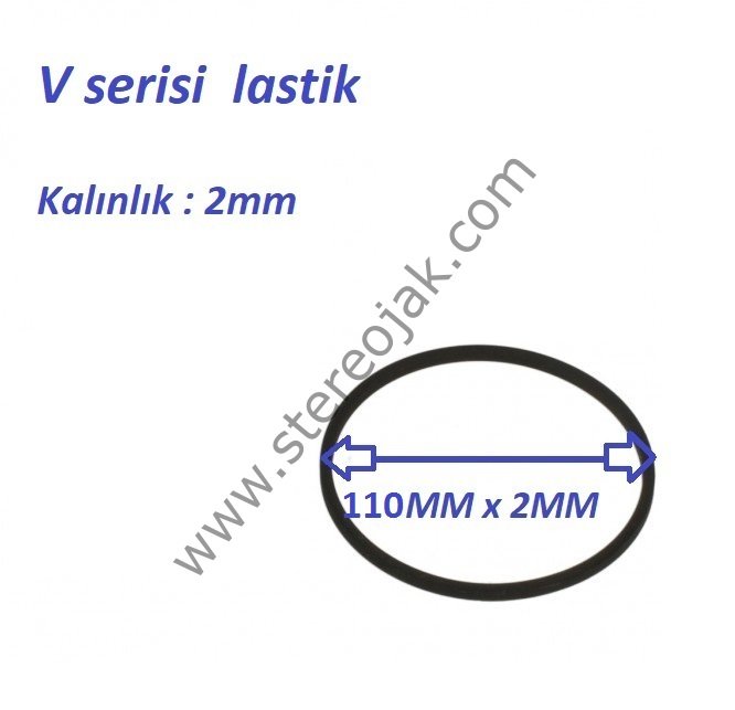 VİDEO LASTİK Çap  110 MM X 2MM X 2MM  ( İkiye Katlı Ölçü  160 MM  )