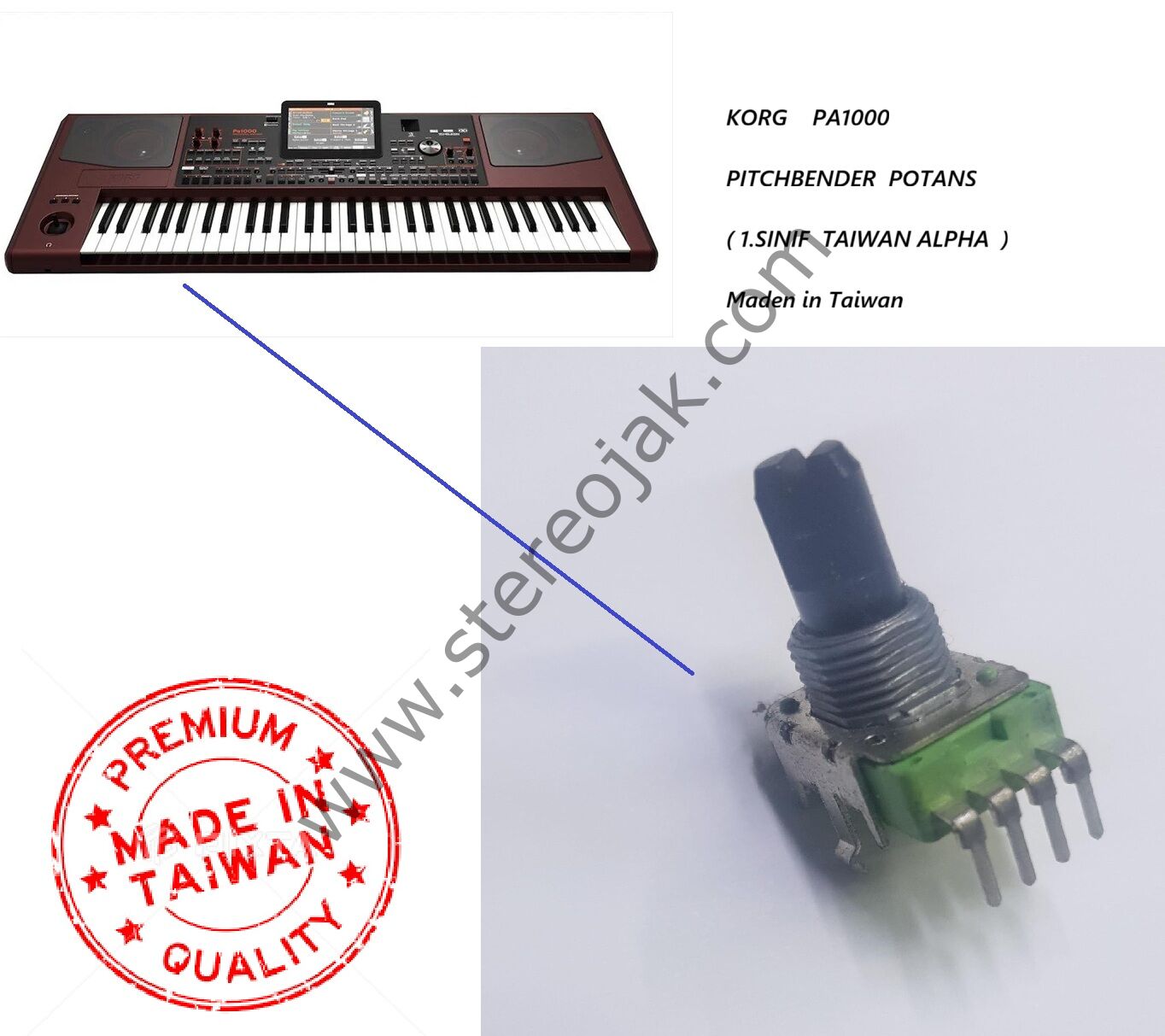 KORG PA1000  PITCHBENDER  POTU ( 1.SINIF ) TAIWAN ALPHA