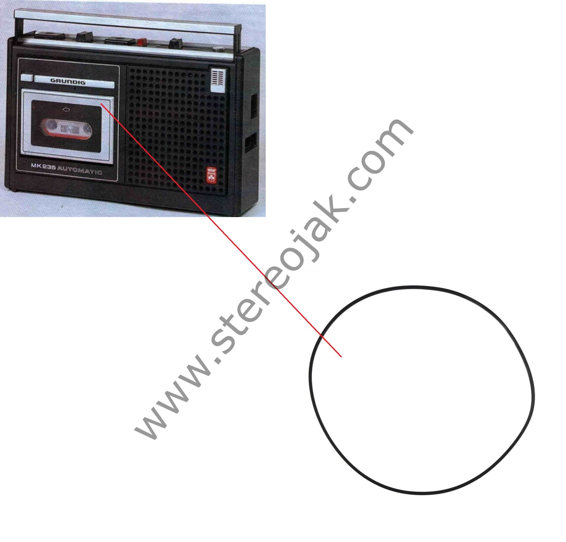 Grundig MK235  Uyumlu Lastik