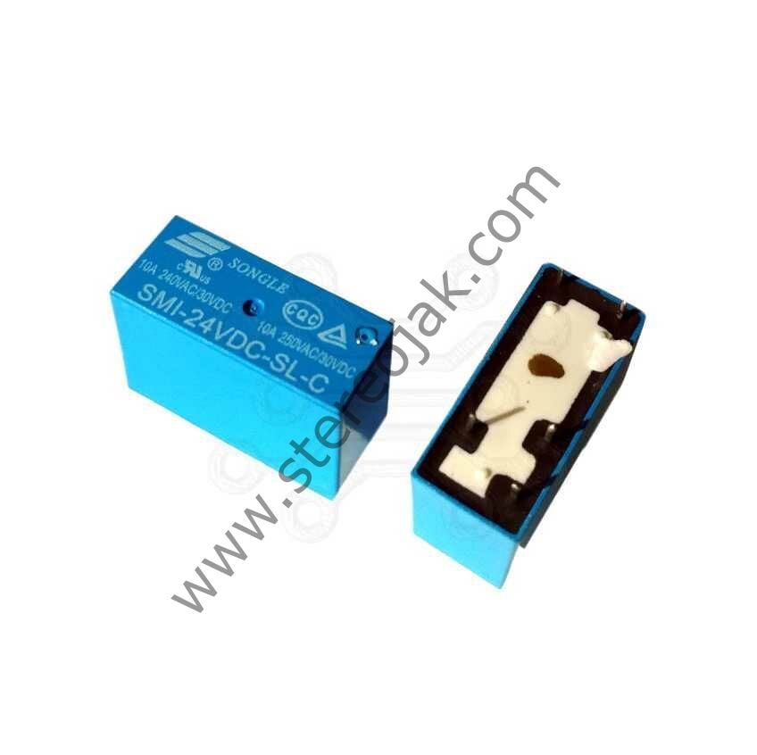 24V ( SMI-24VDC-SL-C )  , TEK KONTAK , 5 BACAKLI , POWER RELAY , 10A , SONGLE