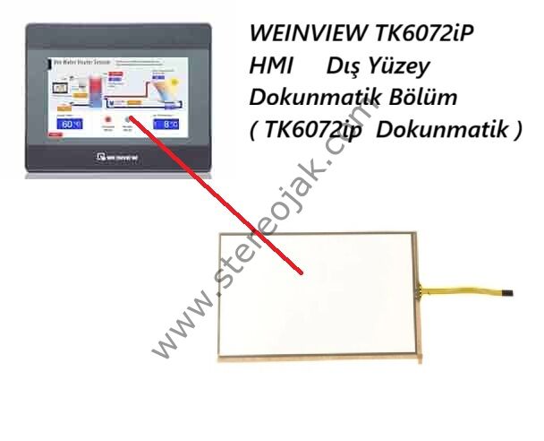 WEINVIEW TK6072iP    HMI     Dış Yüzey  Dokunmatik Bölüm  ( WEINTEK )   ( TK6072ip  Dokunmatik )