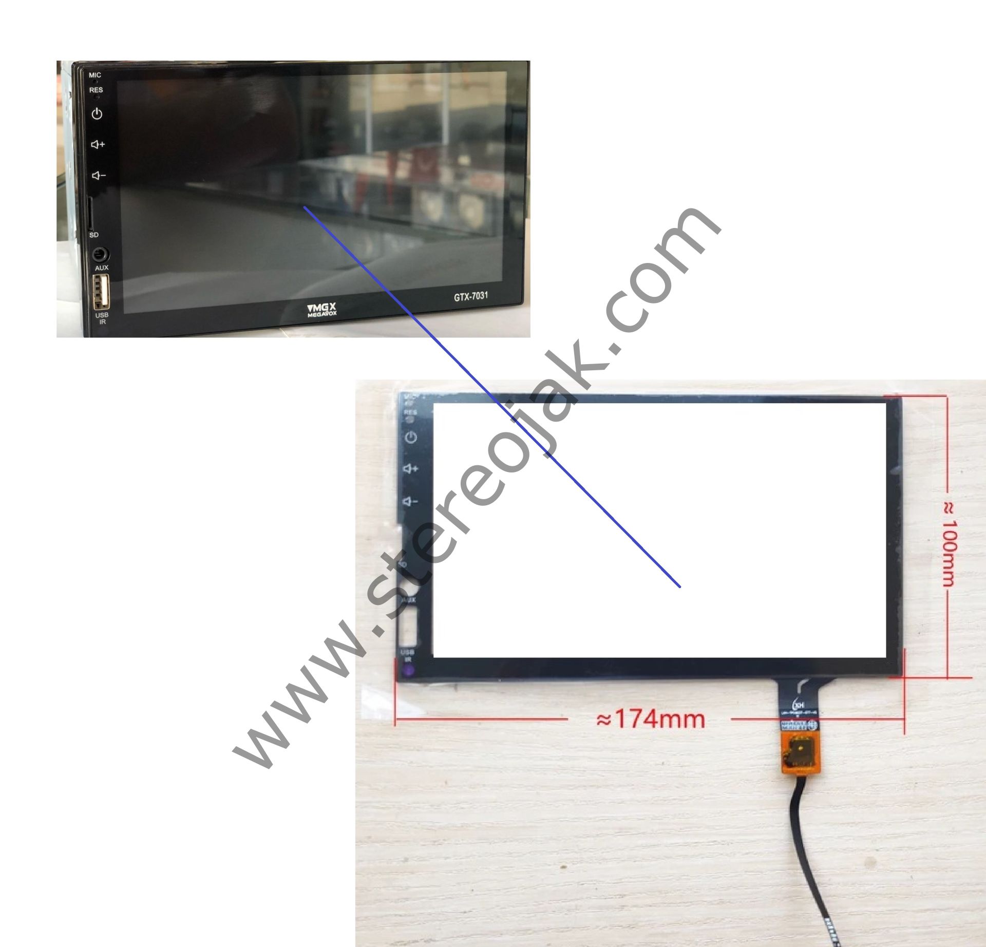 Megavox       GTX-7031     7 INCH  DOKUNMATİK YÜZEY
