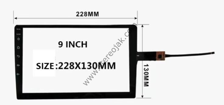 9 INCH  DIŞ  ÖN YÜZEY   DOKUNMATİK  BÖLÜM   ( RY09-012GP  )  ( RY300F-A1 )