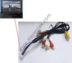 Xetec  DIN-1238   INDASH  AMFİ RCA KABLOSU   BEYAZ  YUBVAYA  UYUMLU