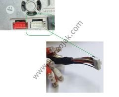 Xetec  DIN-1238   INDASH  AMFİ RCA KABLOSU   BEYAZ  YUBVAYA  UYUMLU