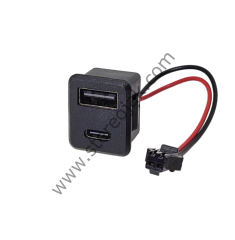 Pano Tipi Kare Kablolu  , Type-C ve USB 2 Pin , Soketli