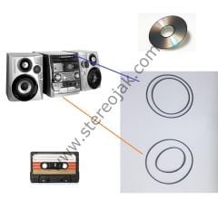 Philips FW-V535/21M    Müzik seti  Kaset ve Cd bölümü  Lastik Seti   ( FW-V serisi lastik takımı )