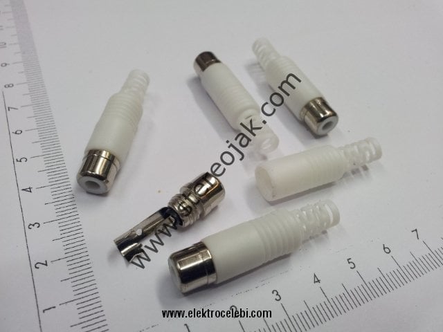 RCA DİŞİ SEYYAR BEYAZ  PLASTİK KALİTELİ JAK