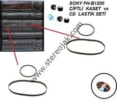 SONY FH-B1200    CD PLAYER  ve  ÇİFTLİ  KASET MEKANİK   UYUMLU  LASTİK SETİ