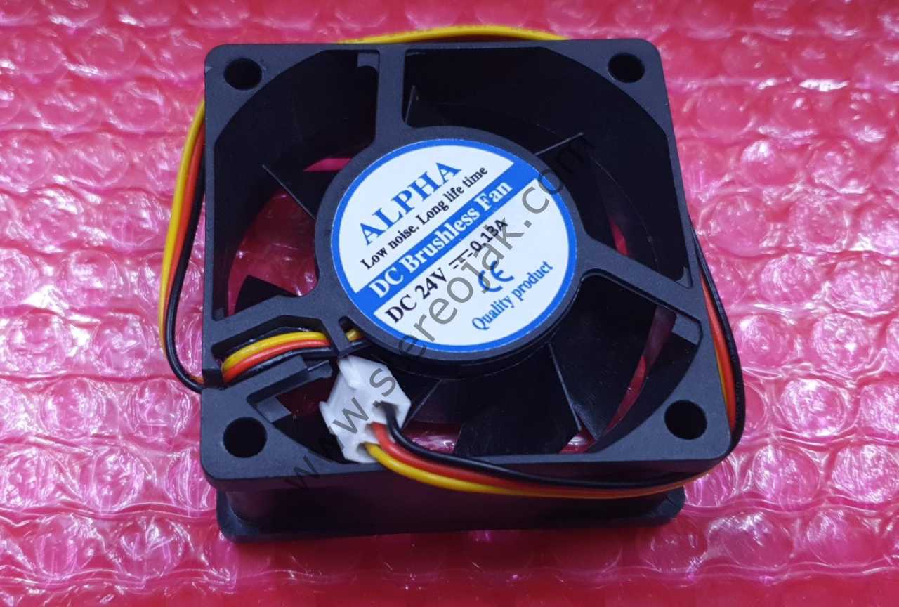 ALPHA 6X6X2.5CM  60MMX60MMX25MM   DC24V 0.13AMP 3 KABLO  SOĞUTMA  FANI