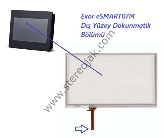Exor eSMART07M   Dış Yüzey Dokunmatik  Bölümü     ( HMI )    ESMA07MU301      ( B2 AF1514 )    Dokunmatik